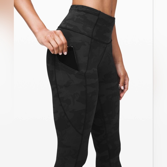 Lululemon Fast and Free 28" Incognito Camo Multi Grey Size 4 - Picture 5 of 11
